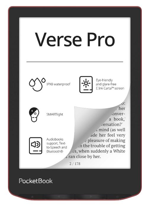 eBook Reader PocketBook Verse Pro PB634, Ecran tactil 6.0inch E Ink Carta™ 1200, 300DPI, 512MB RAM, 16GB Flash, SMARTlight, WiFi (Rosu) 1 eBook Reader PocketBook Verse Pro PB634, Ecran tactil 6.0inch E Ink Carta™ 1200, 300DPI, 512MB RAM, 16GB Flash, SMARTlight, WiFi (Rosu)