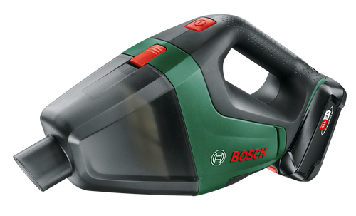 Aspirator de mana 2-in-1 BOSCH 06033B9103, Autonomie 20 minute, 18 V, Functionare uscata (Verde)