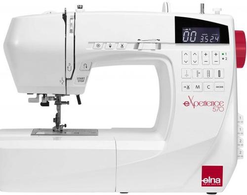Masina de cusut Elna eXperience 570, 200 Cusaturi, 12 Broderi, Indicator LED (Alb/Rosu) 1 Masina de cusut Elna eXperience 570, 200 Cusaturi, 12 Broderi, Indicator LED (Alb/Rosu)