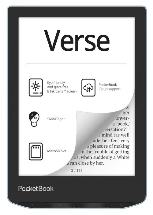 eBook Reader PocketBook Verse PB629, Ecran tactil 6.0inch E Ink Carta™ 1200, 212dpi, 8GB, SMARTlight, G-sensor, WiFi (Albastru) 1 eBook Reader PocketBook Verse PB629, Ecran tactil 6.0inch E Ink Carta™ 1200, 212dpi, 8GB, SMARTlight, G-sensor, WiFi (Albastru)