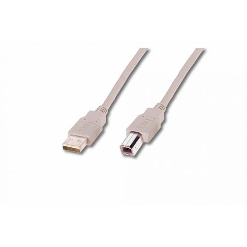 Cablu de conectare USB, Assmann, tip A - B 1.8m, Bej 1 Cablu de conectare USB, Assmann, tip A - B 1.8m, Bej