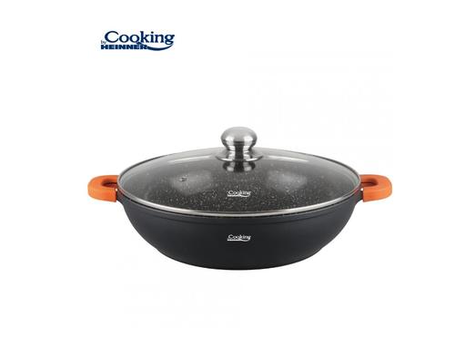 Cratita cu capac Heinner Dark Line tHR-SCO-A32C, Aluminiu, 32 x 8.5 cm, 5.5 L (Negru) 1 Cratita cu capac Heinner Dark Line tHR-SCO-A32C, Aluminiu, 32 x 8.5 cm, 5.5 L (Negru)