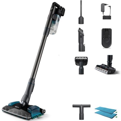 Aspirator vertical Philips XC8055/01, Aqua Plus, 25.2V, durata de functionare pana la 80 min, duza de aspirare PrecisionPower Smart, sistem de filtrare in 5 etape, lumini LED, afisaj digital, 4 accesorii 1 Aspirator vertical Philips XC8055/01, Aqua Plus, 25.2V, durata de functionare pana la 80 min, duza de aspirare PrecisionPower Smart, sistem de filtrare in 5 etape, lumini LED, afisaj digital, 4 accesorii