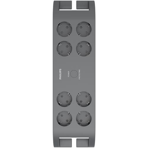 Prelungitor Philips SPN3180A/58, 8 prize cu protectie suprtensiune, 16A, 2m, Gri 1 Prelungitor Philips SPN3180A/58, 8 prize cu protectie suprtensiune, 16A, 2m, Gri