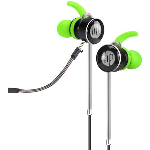Casti Gaming HP DHE-7004, Jack 3.5mm, in-ear (Negru/Verde) 1 Casti Gaming HP DHE-7004, Jack 3.5mm, in-ear (Negru/Verde)