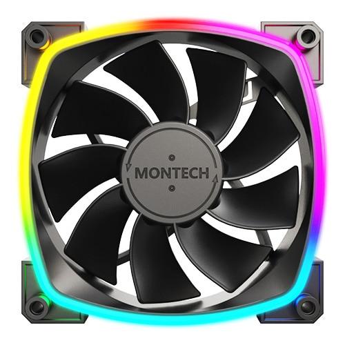 Ventilator Montech RX120, PWM, ARGB, palete inversate, 120 mm, Negru 1 Ventilator Montech RX120, PWM, ARGB, palete inversate, 120 mm, Negru
