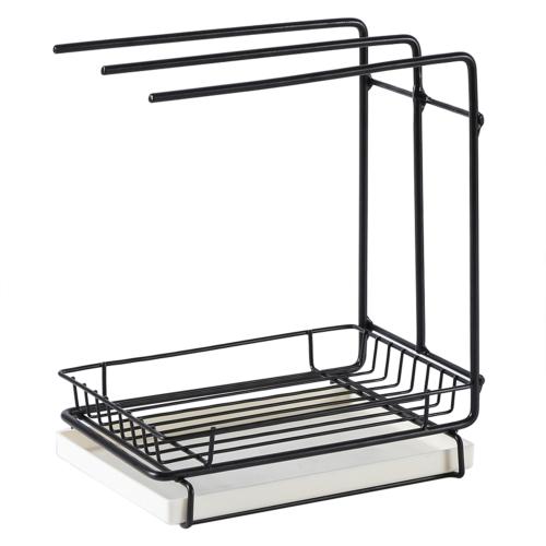 Suport bureti de bucatarie, otel carbon, 21x14,5x26cm - Zokura 1 Suport bureti de bucatarie, otel carbon, 21x14,5x26cm - Zokura