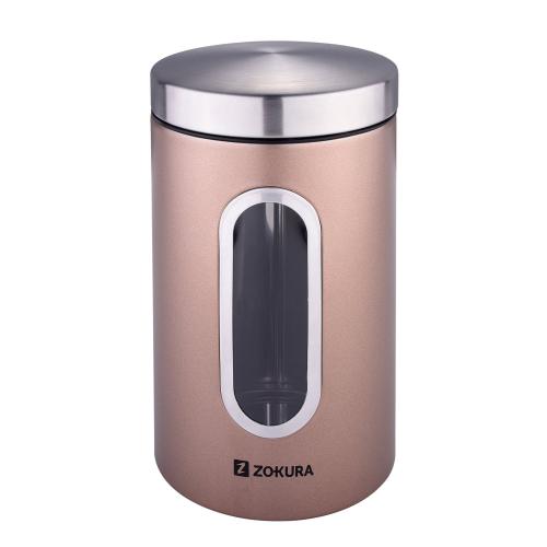 Recipient depozitare 2600 ml, inox - Zokura 1 Recipient depozitare 2600 ml, inox - Zokura