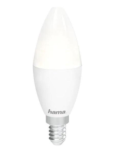 Bec LED Smart Hama 176586, Control Vocal/Aplicatie, E14, 470 lm, 5.5W, Clasa F (Alb) 1 Bec LED Smart Hama 176586, Control Vocal/Aplicatie, E14, 470 lm, 5.5W, Clasa F (Alb)