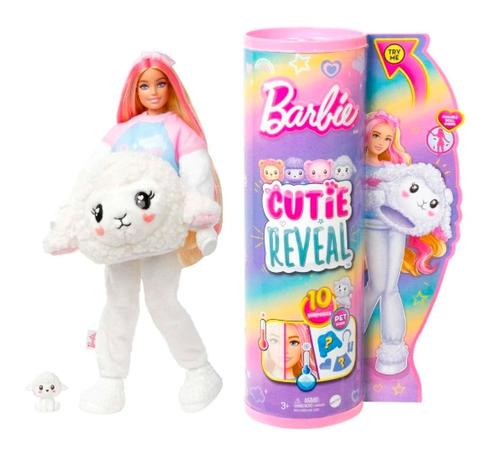 Papusa Barbie, Cutie Reveal, Lamb, 10 surprize, HKR03 1 Papusa Barbie, Cutie Reveal, Lamb, 10 surprize, HKR03