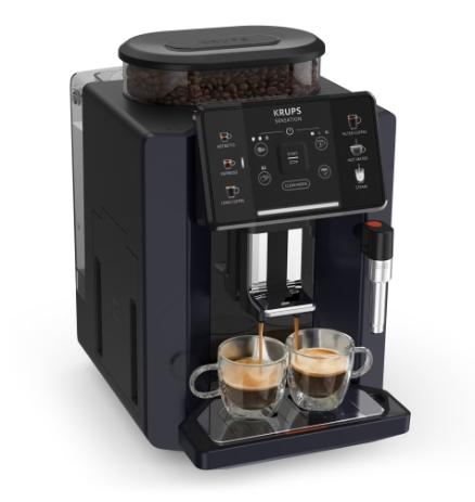 Espressor automat KRUPS Sensation EA910B10, 5 retete,ecran tactil, presiune 15 bari, capacitate rezervor cafea 260g, duza de abur, 1450 W, Sistem Thermoblock Compact