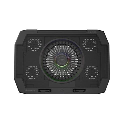Cooler laptop Genesis Oxid 850, 5 ventilatoare, Lumina LED, Negru 1 Cooler laptop Genesis Oxid 850, 5 ventilatoare, Lumina LED, Negru