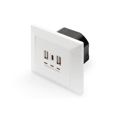 Priza Digitus DA-70618, USB A/USB C (Alb) 1 Priza Digitus DA-70618, USB A/USB C (Alb)