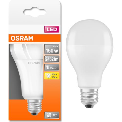 Bec LED Osram LED STAR FR A150 E27, 19W (150W), 2452 lm, lumina calda (2700K), clasa energetica E 1 Bec LED Osram LED STAR FR A150 E27, 19W (150W), 2452 lm, lumina calda (2700K), clasa energetica E