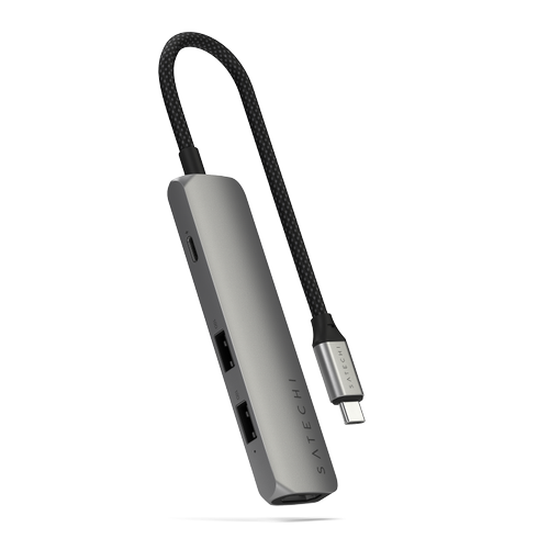 HUB USB Multiport Satechi Slim ST-P4SM, 4-in-1, USB-C, HDMI 4K (Gri) 1 HUB USB Multiport Satechi Slim ST-P4SM, 4-in-1, USB-C, HDMI 4K (Gri)