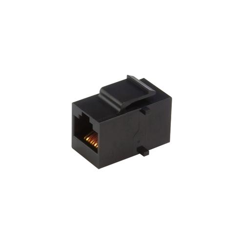 Conector RJ45-RJ45 pentru panou, ALANTEC, Negru 1 Conector RJ45-RJ45 pentru panou, ALANTEC, Negru