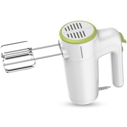 Mixer de mana HEINNER HM-300GR, 300w, 6 viteze+turbo, 2 seturi accesorii inox (Alb/Verde) 1 Mixer de mana HEINNER HM-300GR, 300w, 6 viteze+turbo, 2 seturi accesorii inox (Alb/Verde)