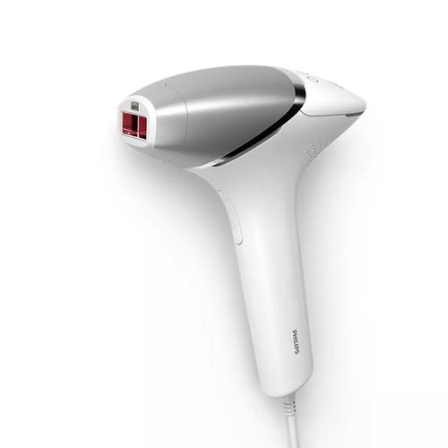 Epilator IPL Philips Lumea Seria 8000 BRI940/00, Senzor Smartskin, tehnologie SenseIQ, conectare la aplicatie, utilizare cu fir, 450.000 impusuri, accesoriu corp (Alb/Argintiu)