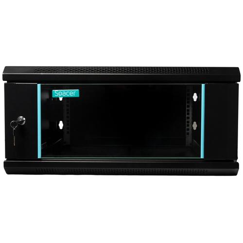 Cabinet 19″ SPACER 4U 600x600mm, fixare pe perete, Flatpack (dezasamblat), negru, panouri detasabile, otel 1.5mm, sarcina maxima 60Kg 1 Cabinet 19″ SPACER 4U 600x600mm, fixare pe perete, Flatpack (dezasamblat), negru, panouri detasabile, otel 1.5mm, sarcina maxima 60Kg