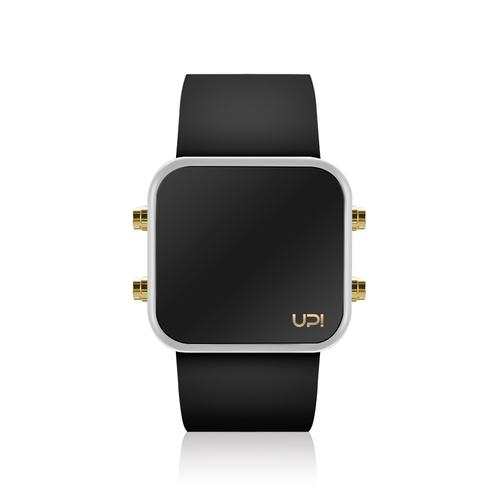 Ceas UpWatch LED MINI GOLD (Alb/Negru) 1 Ceas UpWatch LED MINI GOLD (Alb/Negru)