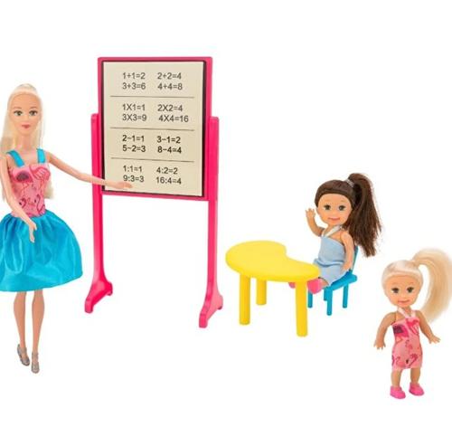 Set Globo Bimbo - Trei papusi la scoala sau la veterinar cu accesorii 1 Set Globo Bimbo - Trei papusi la scoala sau la veterinar cu accesorii