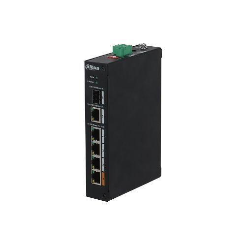 Switch Dahua PFS3106-4ET-60-V2, PoE Industrial 4 porturi, 1x Gigabit, 1x SFP, 60W 1 Switch Dahua PFS3106-4ET-60-V2, PoE Industrial 4 porturi, 1x Gigabit, 1x SFP, 60W