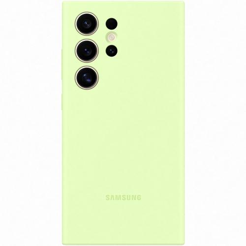 Husa de protectie Samsung Silicone Case pentru Galaxy S24 Ultra, LIGHT GREEN 1 Husa de protectie Samsung Silicone Case pentru Galaxy S24 Ultra, LIGHT GREEN