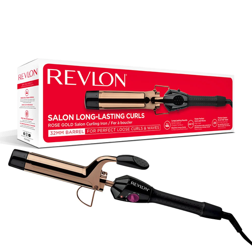 Ondulator REVLON Salon Long Lasting Curls & Waves RVIR1159E, 35 W, 200 C, 32 mm (Negru/Auriu) 1 Ondulator REVLON Salon Long Lasting Curls & Waves RVIR1159E, 35 W, 200 C, 32 mm (Negru/Auriu)