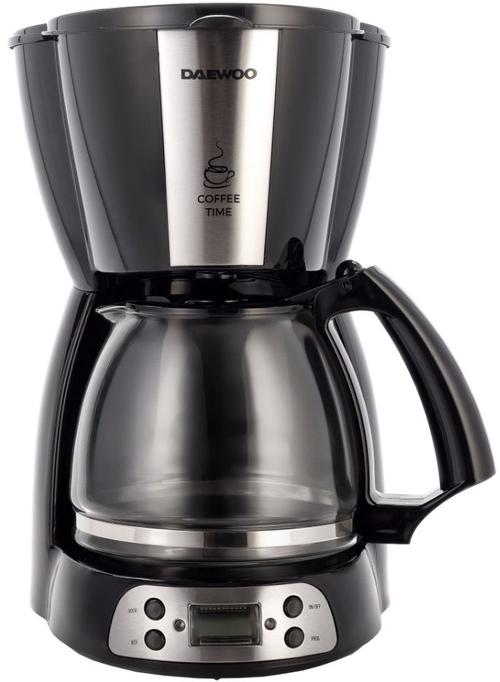 Cafetiera Daewoo DCM900B, 900 W, Capacitate 1.5 l, Design ergonomic (Negru/Argintiu)
