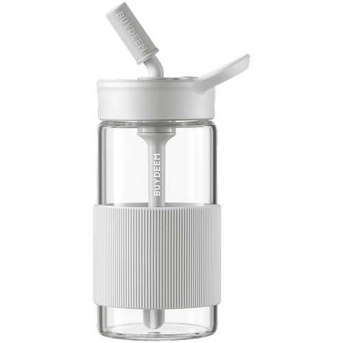 Sticla cu pai portabila BUYDEEM CD1017-OW, 500 ml (Alb) 1 Sticla cu pai portabila BUYDEEM CD1017-OW, 500 ml (Alb)