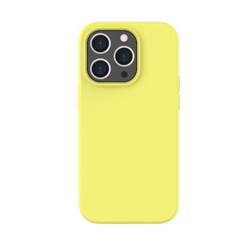 Husa de protectie Lemontti Liquid Silicon MagCharge pentru iPhone 14 Pro, Galben 1 Husa de protectie Lemontti Liquid Silicon MagCharge pentru iPhone 14 Pro, Galben