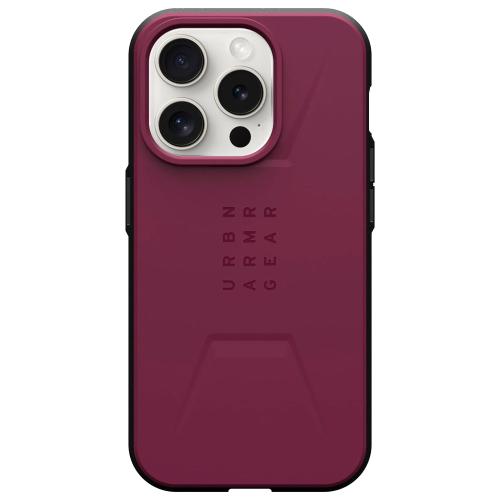 Husa de protectie UAG Civilian Magsafe pentru iPhone 15 Pro, Bordeaux 1 Husa de protectie UAG Civilian Magsafe pentru iPhone 15 Pro, Bordeaux