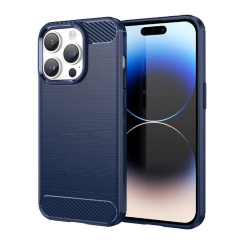 Husa Lemontti Carbon Case Flexible compatibila cu iPhone 14 Pro, Albastru 1 Husa Lemontti Carbon Case Flexible compatibila cu iPhone 14 Pro, Albastru