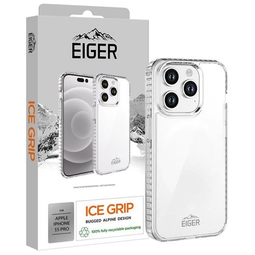 Husa Eiger Ice Grip compatibila cu iPhone 15 Pro, Transparent 1 Husa Eiger Ice Grip compatibila cu iPhone 15 Pro, Transparent