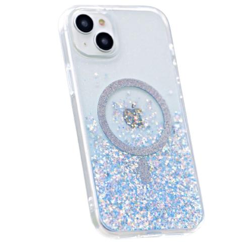 Husa Devia Shiny Series Original Design Magnetic compatibila cu iPhone 15 Plus, Transparent / Albastru 1 Husa Devia Shiny Series Original Design Magnetic compatibila cu iPhone 15 Plus, Transparent / Albastru