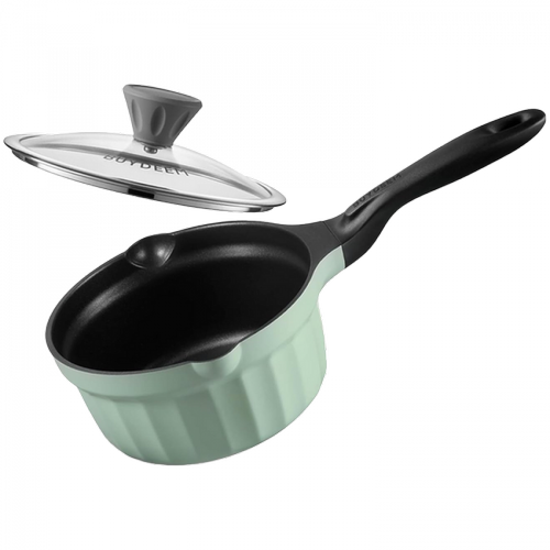 Tigaie de sos cu capac BUYDEEM CP141-CG, 1.8 l, 18 cm, Aluminiu turnat (Verde) 1 Tigaie de sos cu capac BUYDEEM CP141-CG, 1.8 l, 18 cm, Aluminiu turnat (Verde)