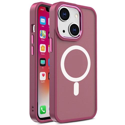 Husa Lemontti Color Matte MagSafe compatibila cu iPhone 15, Visiniu 1 Husa Lemontti Color Matte MagSafe compatibila cu iPhone 15, Visiniu