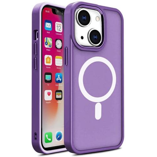 Husa Lemontti Color Matte MagSafe compatibila cu iPhone 15, Mov 1 Husa Lemontti Color Matte MagSafe compatibila cu iPhone 15, Mov