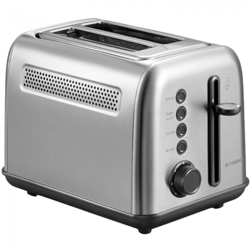 Prajitor de paine BUYDEEM DT620E-SS/EU, 900 W, 2 felii, Tava firimituri, 7 trepte, 5 functii (Inox)