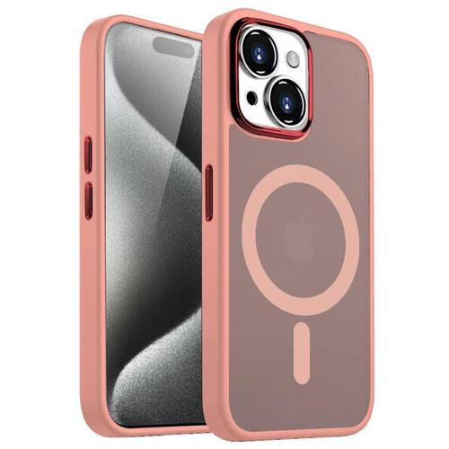 Husa Lemontti Guardian Magsafe compatibila cu iPhone 15, Transparent/ Roz 1 Husa Lemontti Guardian Magsafe compatibila cu iPhone 15, Transparent/ Roz