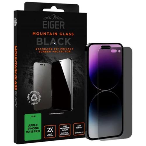 Folie de protectie Eiger Sticla 2.5D Mountain Glass Privacy pentru iPhone 15 / 15 Pro (Negru) 1 Folie de protectie Eiger Sticla 2.5D Mountain Glass Privacy pentru iPhone 15 / 15 Pro (Negru)