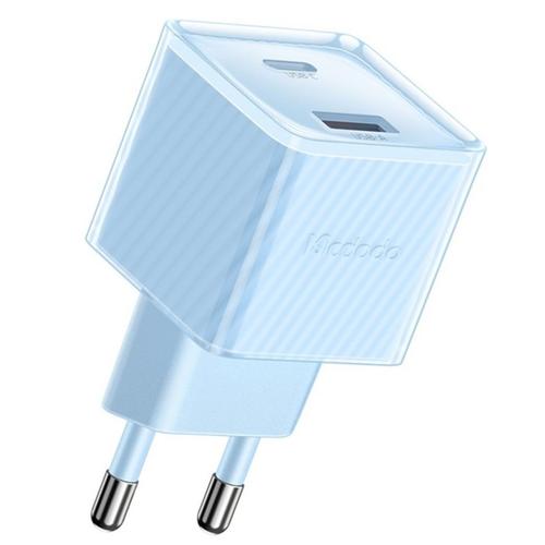 Incarcator Retea Mcdodo Dichromatic Dual Port Type-C si USB-A, Fast Charging PD 33W (Albastru) 1 Incarcator Retea Mcdodo Dichromatic Dual Port Type-C si USB-A, Fast Charging PD 33W (Albastru)