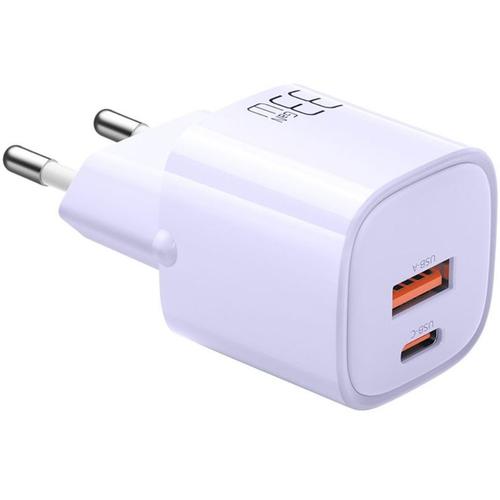 Incarcator Retea Mcdodo Dual Port USB-A si Type-C Nano Series GaN Fast Charging PD, 33W (Mov) 1 Incarcator Retea Mcdodo Dual Port USB-A si Type-C Nano Series GaN Fast Charging PD, 33W (Mov)