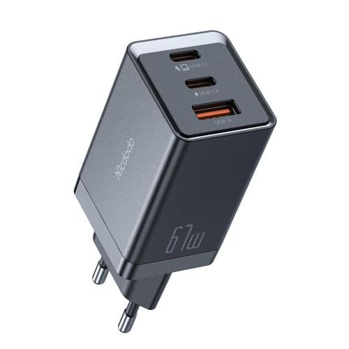 Incarcator Retea Mcdodo GaN5 Mini Pro Fast Charger 67W, Dual Port 2xType-C+ 1xUSB-A (Negru) 1 Incarcator Retea Mcdodo GaN5 Mini Pro Fast Charger 67W, Dual Port 2xType-C+ 1xUSB-A (Negru)