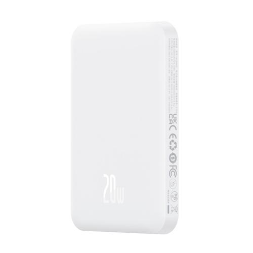 Acumulator extern Baseus Magnetic Mini, incarcare Wireless, 5000mAh, 20W, Power Delivery, 1x USB-C (Alb) 1 Acumulator extern Baseus Magnetic Mini, incarcare Wireless, 5000mAh, 20W, Power Delivery, 1x USB-C (Alb)