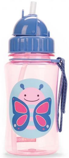 Sticluta cu pai SKIP HOP Fluturas (Multicolor) 1 Sticluta cu pai SKIP HOP Fluturas (Multicolor)