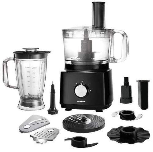 Robot de bucatarie Heinner HFP-750BK, 750W, Bol 1.2L, Blender 1.8L (Negru)
