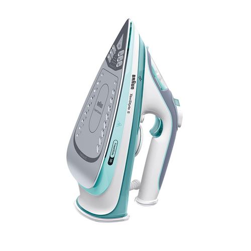 Fier de calcat Braun TexStyle 5 SI5017GR, 2700 W, abur variabil 50g/min, jet de abur 190g/min, rezervor 270 ml, tehnologie FreeGlide 3D, talpa Super Ceramic (Alb/Verde)