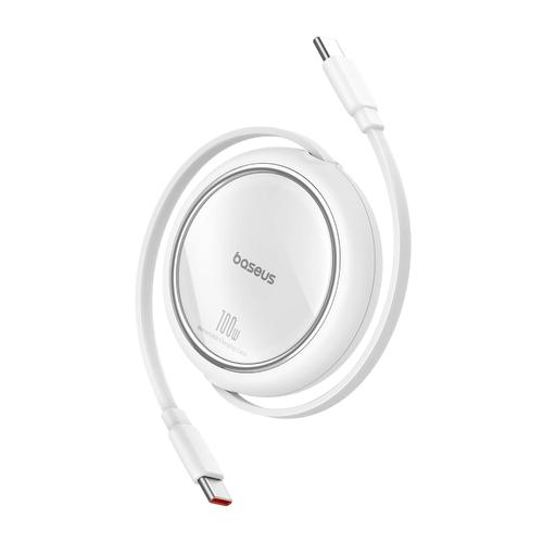 Cablu Baseus Free2Draw Mini, Retractabil, USB-C la USB-C, 100W, 1m (Alb) 1 Cablu Baseus Free2Draw Mini, Retractabil, USB-C la USB-C, 100W, 1m (Alb)