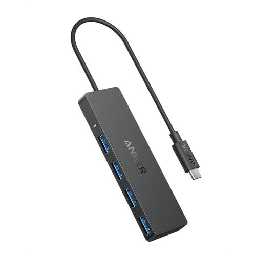 Hub USB Anker USB-C, 4x USB-A, 5Gbps (Negru) 1 Hub USB Anker USB-C, 4x USB-A, 5Gbps (Negru)